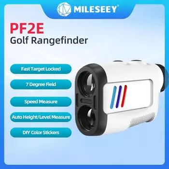 Лазерный дальномер Mileseey PF2E 600 м/м, мини 6x телескоп, измеритель расстояния, угол, скорость, измерение угла для гольфа, охоты