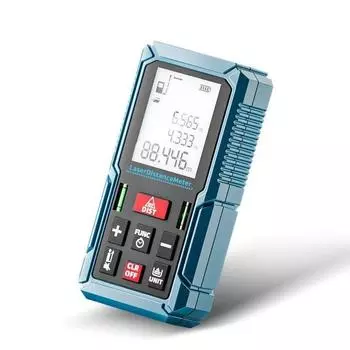 Лазерный дальномер Высокоточная ручная инфракрасная измерительная лента Прибор для измерения расстояния Измерительная комната Ручная электронная лента 50m синий