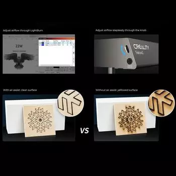 Лазерный гравер Creality 3D Falcon2, мощность лазера 22 Вт, область гравировки 400x415 мм, ручное и автоматическое управление EU PLUG