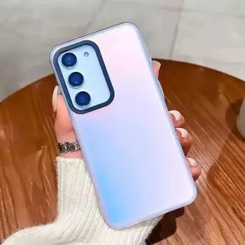 Лазерный матовый акриловый противоударный чехол для телефона для Samsung Galaxy S24 Ultra A54 A14 A23 A33 A24 A52S S23 Plus FE Защитный чехол For Samsung S23 белый