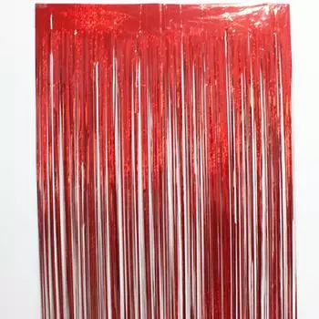 Лазерный мерцающий занавес «Капли дождя» для Рождества, Дня святого Валентина и празднования Нового года 1x2m Red