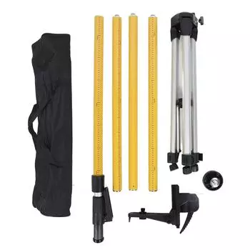 Лазерный монтажный столб, регулируемый по высоте, нескользящие резиновые ножки, сверхпрочные соединения, телескопический уровень