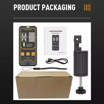Лазерный приемник для лазерного уровня 50 м164 фута рабочий диапазон с двойными горизонтальными пузырьками зеленый лазер чёрный