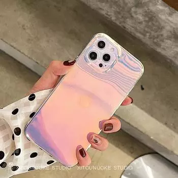 Лазерный прозрачный градиентный Радужный чехол для телефона iPhone 13 Pro Max 12 Mini 11 X XR XS 7 8 Plus SE, роскошная модная мягкая задняя крышка For iPhone SE 2020