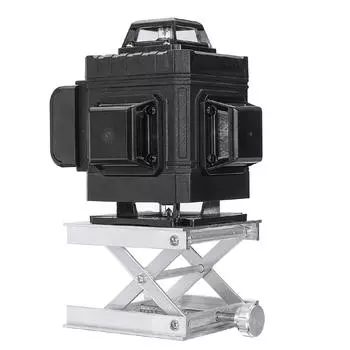 Лазерный уровень 16 линий 4D Зеленые линии Самовыравнивающийся 360 Горизонтальный и вертикальный перекрестный Высокая точность Уличный Мощный чёрный