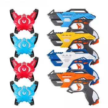 Лазертаг Боевой игровой пистолет набор электрический инфракрасный игрушечный пистолет оружие дети лазерный удар пистолет для мальчиков дети в помещении и на открытом воздухе спорт