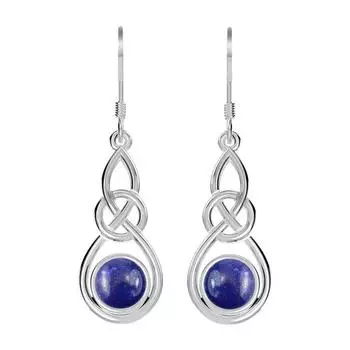 Лазурит драгоценный камень ручной работы дизайнер женщин мотаться серьги подарок для ее ювелирных изделий в стиле бохо