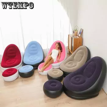 Lazy BeanBag, чехол для дивана, кресло без наполнителя, лежак, кресло-мешок, пуф, пуф, диван, татами, гостиная, высококачественная надувная кровать a красный