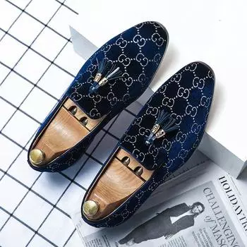 Lazy Doudou Small Leather Shoes Men s British Youth Casual Korean Version Foot Pedal Large Size Black Men s Shoes 39