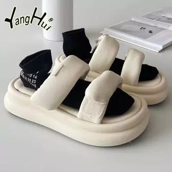 Lazy Flat Thick Bottom Women s Slippers Modern Korean Style Soft Comfortable 2024 New Fashion Anti-slip Casual Sandals Summer 35