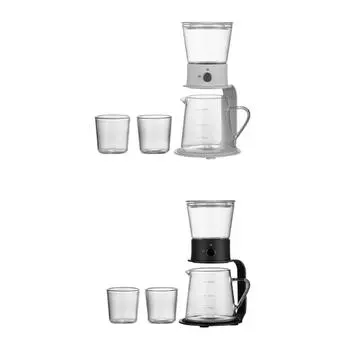 Lazy Kungfu стеклянный чайный сервиз Kungfu капельный чайник для чайного домика, столик на открытом воздухе белый