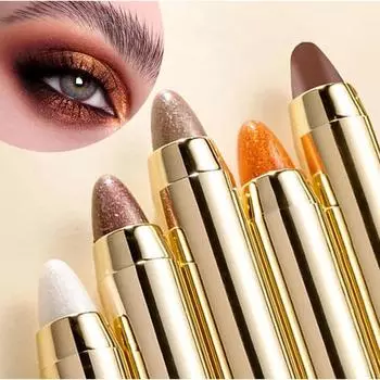 Lazy Sleeper Silkworm Highlight Brightener Тени для век Ручка с двойной головкой Fine Shimmer Pearl Водостойкие тени для век Стойкая фиксация женского макияжа