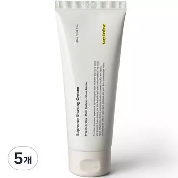 Lazy Society Supreme Shaving Cream, 5 packs, 100ml