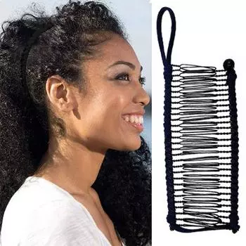 Lazy Stretch Banana Clip Double Side Hair Claws Clips Hair Accessories Women Hair Comb 20 tooth света кофе