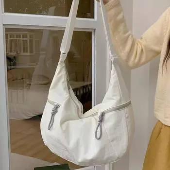 Lazy Style Nylon Bag for Women New Crossbody Dumpling Bag Fashionable Lightweight and Versatile Commuter Large Capacity Shoulder Bag