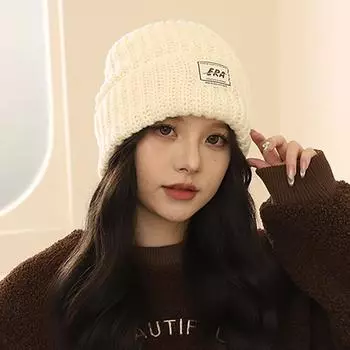 Lazy wind big head circumference pile hat women s autumn and winter fashion pullover confinement hat cold hat showing face small bag head hat women One Size