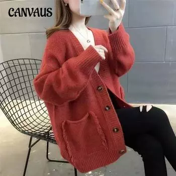 Lazy Wind однотонный свитер с бахромой, женский осенний свободный однобортный вязаный кардиган One Size синий