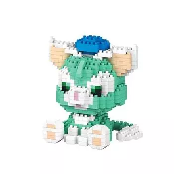 LBOYU наноблок с изображением животного 7153by, изумрудный кот, популярные корейские игрушки