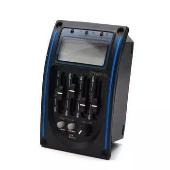 Lc-4 Lc-5 5-полосный эквалайзер, система эквалайзера, предусилитель для акустической гитары, пьезо-звукосниматель, ЖК-экран, тюнер с LC-5 red edge