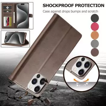 LC.IMEEKE кожаный откидной чехол для телефона Samsung S23 S22 S21 Ultra Plus S21 S20FE A13 A53 A14 A54 A52/iPhone 15 14 13 12 11 Pro Max XS MAX XR 8 7 iPhone 5/5s/se коричневый