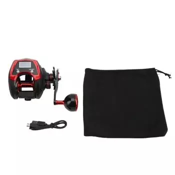 LCD Digital Display Baitcasting Reel 18+1BB 6.4:1 Maximum Drag 18KG Electric Counting Fishing