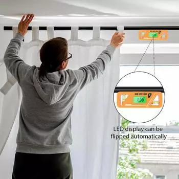 LCD Magnetic Electronic Goniometer 90/180° Digital Angle Meter Backlight Angle Protractor Slope Conversion Meter Inclinometer синий