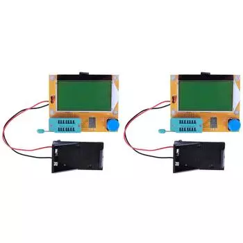 - LCR-T4 LCD диодный триодный измеритель емкости ESR тестер транзисторов (Блок батарей)