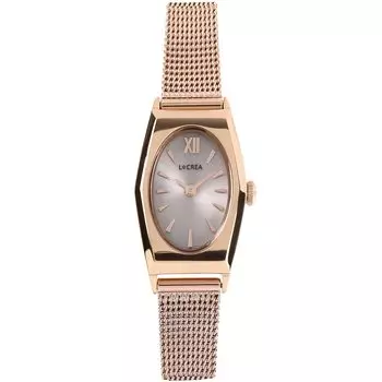 [LCREA] Женские солнечные часы LeClair, произведенные в Японии (OVALE розовое золото, сетчатый ременьLC2003-PGMPG)