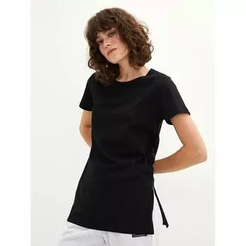 LCW CASUAL Женская футболка с круглым вырезом и короткими рукавами, черная