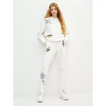 LCW CASUAL Женские спортивные штаны-джоггеры цвета экрю с принтом цвета экрю
