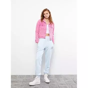LCW CASUAL Женские спортивные штаны с эластичной резинкой на талии и принтом синего цвета