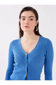 Lcw Vision однотонный женский трикотажный кардиган с v-образным вырезом и длинными рукавами