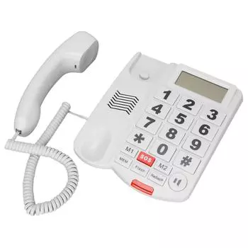 LD265CID Big Button Corded Phone One Touch Dial Hands Free Caller ID Telephone for Hearing US Plug