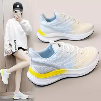 Ld580 новые сетчатые туфли, женские дышащие кроссовки с сеткой, летние трендовые износостойкие туфли-лифты, студенческие открытые туфли 35