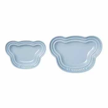 Le Creuset Baby Bear Plate Coastal Heat and Cold Microwave and Oven Perfect for Baby Baby First or as a Gift Japanese Set, Blue, Resistant, Safe,