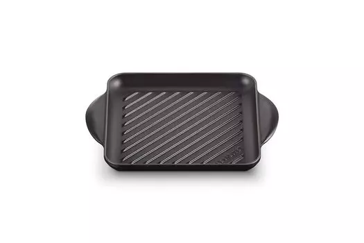 Le Creuset Cast Enamel Two Handed Pot Grill Carre 24cm Matte Black Gas IH Oven Dishwasher Safe Japanese [Authorized Product]