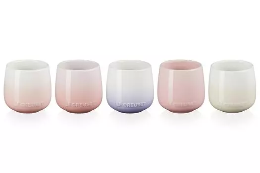 Le Creuset Cup Sphere Tumbler Set of 5 Pink Collection Heat Resistant Cold Resistant Microwave Oven Dishwasher Safe Japanese [Authorized Product]
