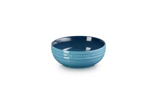 Le Creuset Deep Marine Heat Cold Микроволновая печь Посудомоечная машина Духовка Жаропрочная тарелка Японская тарелка, Тарелка, 13 см, Синяя, Устойчивая, Устойчивая, Духовка, Безопасная,