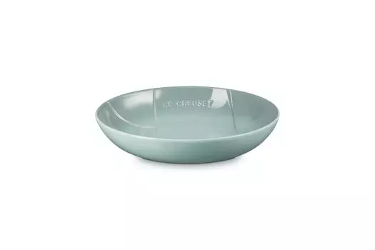 Le Creuset Deep Plate Mesh Round Dish 25cm Sea Salt Heat Resistant Cold Resistant Microwave Oven Safe Japanese [Authorized Product]
