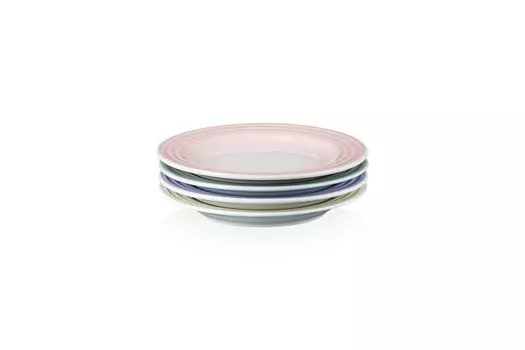 Le Creuset Dish Appetizer Plate 17cm 4 pieces 4 color set Heat resistant cold resistant microwave oven dishwasher safe oven plate heat resistant gift