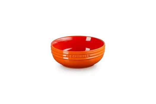 Le Creuset Dish Глубокая тарелка 13 см Оранжевая Термостойкая Холодостойкая Для Микроволновой Печи Можно Мыть В Посудомоечной Машине Тарелка Термостойкая Официальная [Японский оранжевый