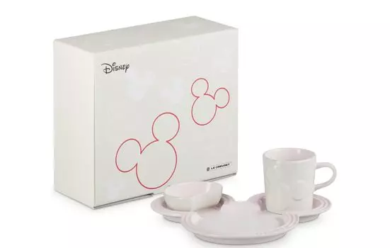 Le Creuset Disney Mickey Mouse Tableware Set Shell Pink Microwave Oven Dishwasher Gift Celebration Japanese [Авторизованный продукт]