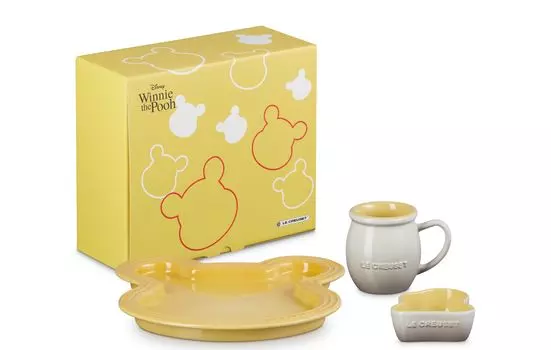 Le Creuset Disney Winnie the Pooh Tableware Set Quince Yellow Microwave Oven Dishwasher Gift Celebration Japanese [Авторизованный продукт]