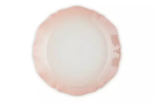 Le Creuset Frill Powder Elegant Heat Resistant Heat Cold Microwave Oven Included Japanese Plate, Pink, Frill, Container, Resistant, Resistant, Safe,