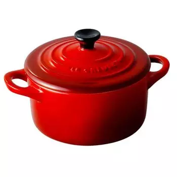 Le Creuset Heat Resistant Container Mini Cocotte Cherry Red Heat Resistant Cold Resistant Microwave Oven Dishwasher Safe Japanese [Authorized Product]