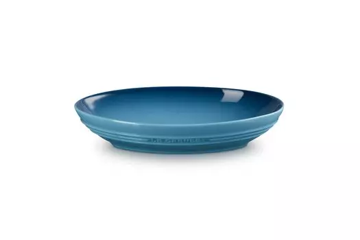 Le Creuset Oval Deep Marine Heat Cold Microwave Dishwasher Oven Heat Resistant Gratin Curry Pasta Dish Japanese Dish, Plate, 23cm, Blue, Resistant,