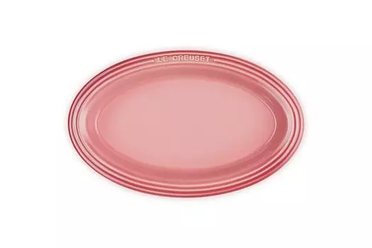 Le Creuset Oval Plate Dish 25cm Rose Quartz Heat Resistant Cold Resistant Microwave Oven Dishwasher Safe Oven Plate Heat Resistant Plate Pasta Plate