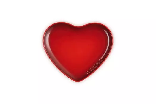 Le Creuset Plate Sphere Heart Plate 23cm Cherry Red Heat Resistant Cold Resistant Microwave Oven Safe Oven Plate Heat Resistant Plate Japanese