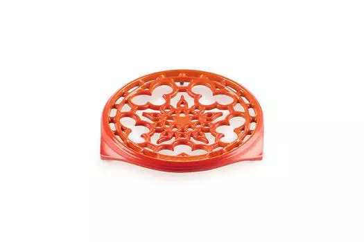 Le Creuset Round Trivet Pot Stand 22cm Cast Enamel Orange Japanese [Authorized Product]