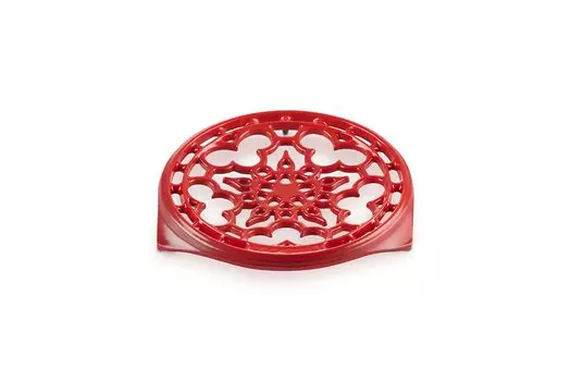Le Creuset Round Trivet Pot Stand 22cm Cast Enamel Cherry Red Japanese [Authorized Product]